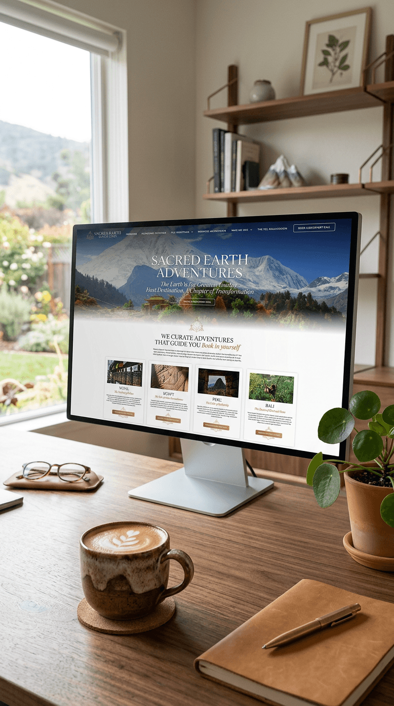 Sacred Earth Adventures redesign preview