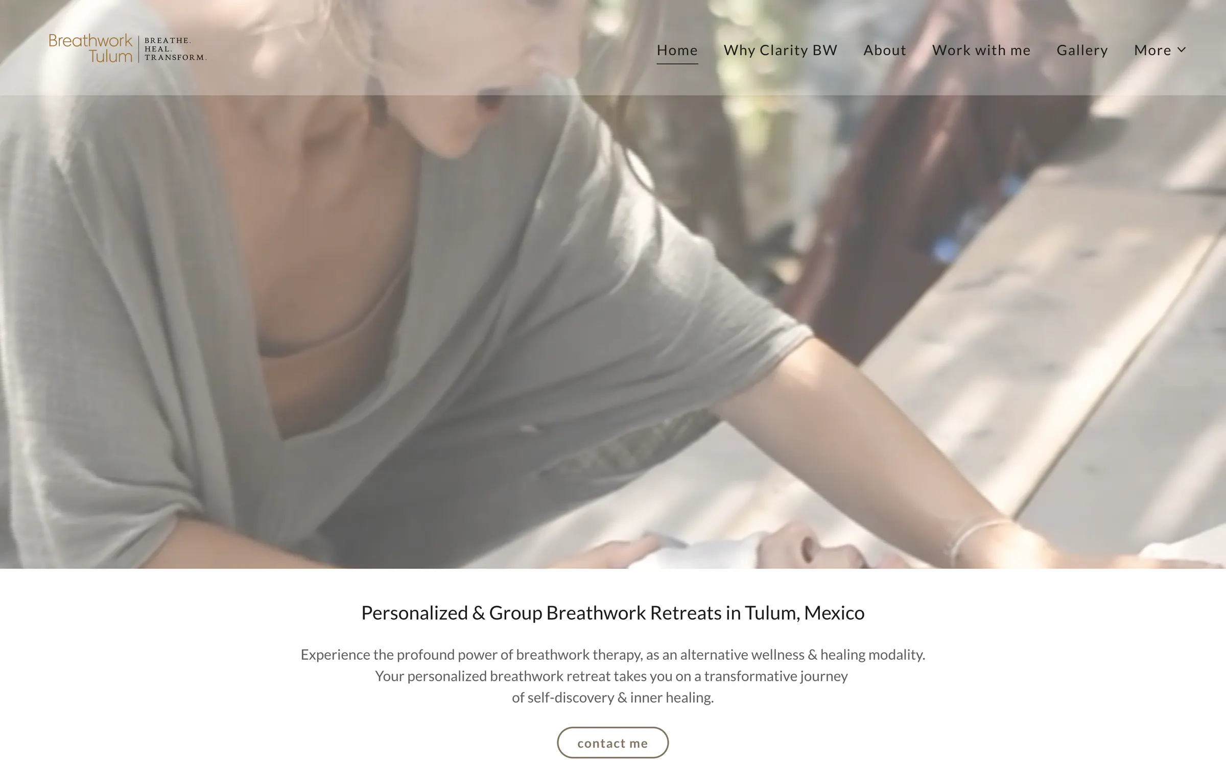 Breathwork Tulum, the previous site on GoDaddy’s builder