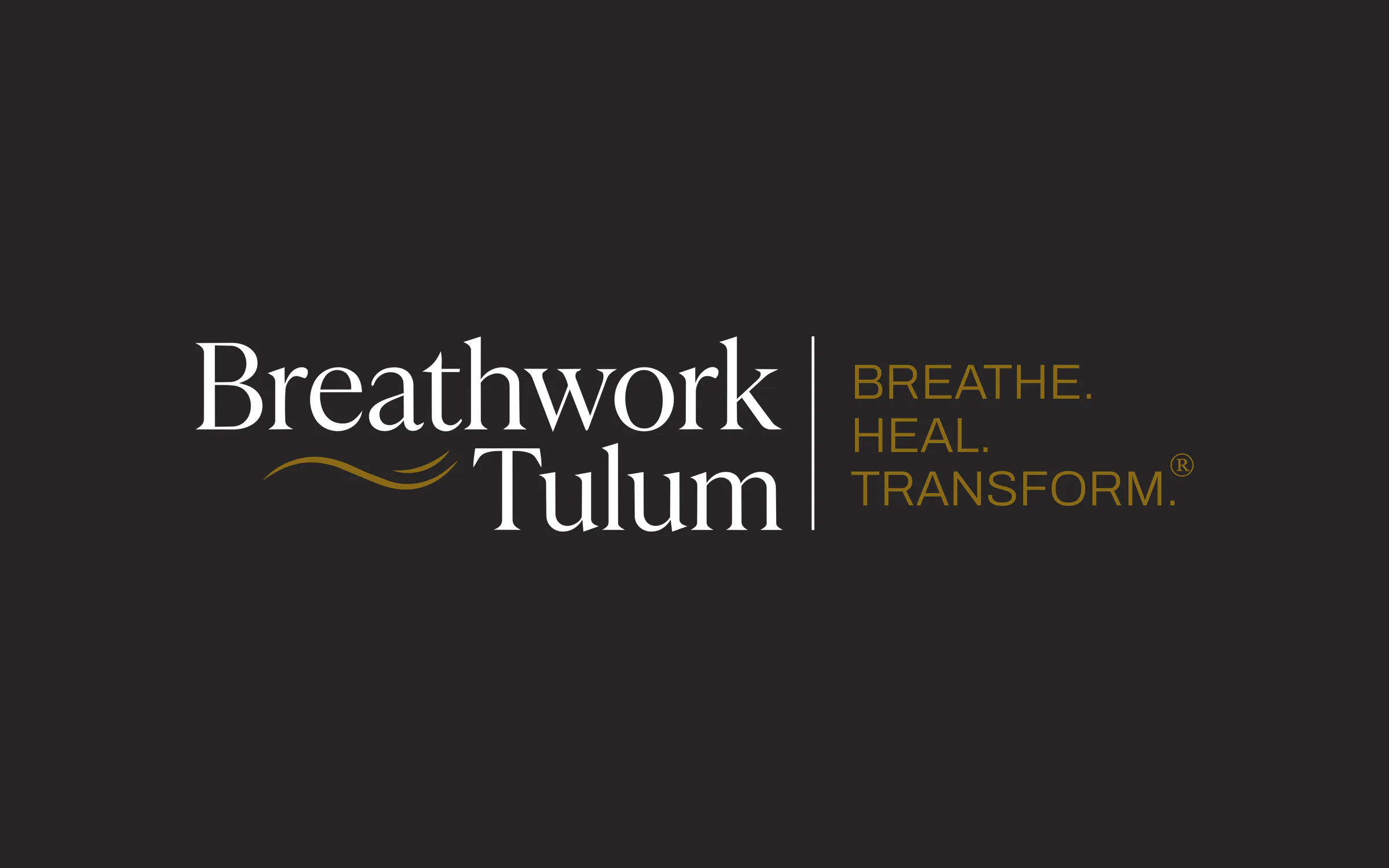 The corrected Breathwork Tulum lockup, in white and gold for dark grounds