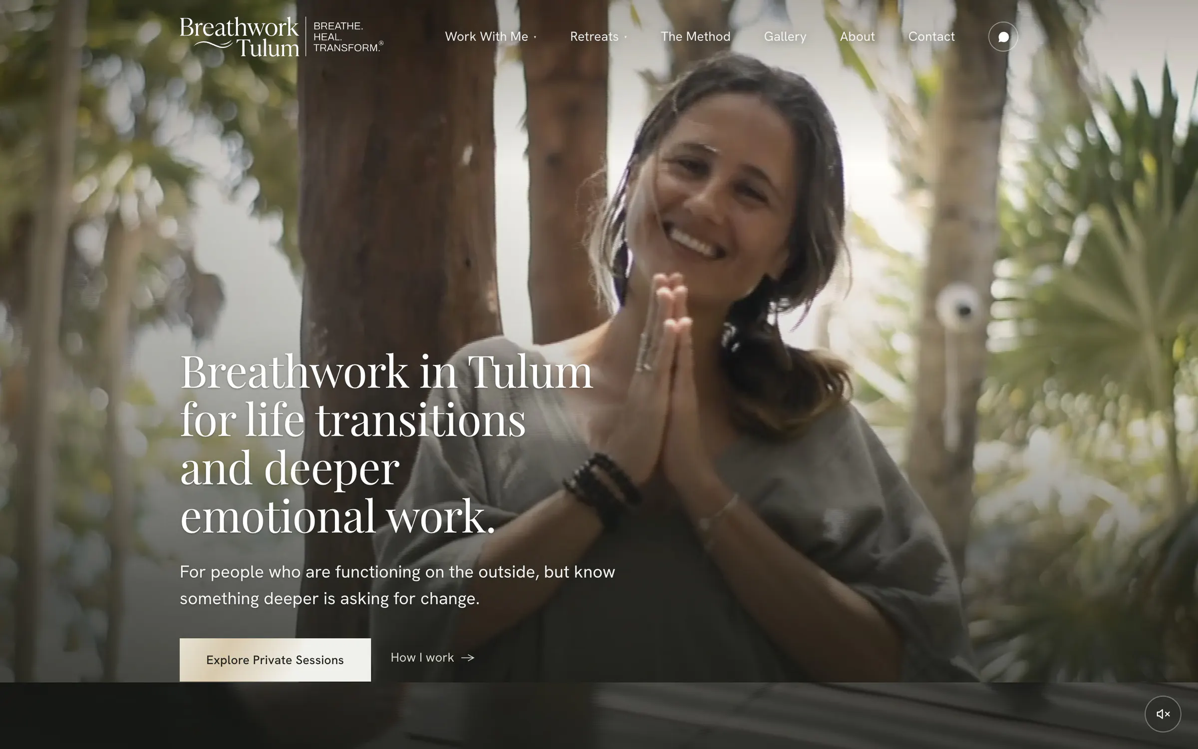Breathwork Tulum, the home page