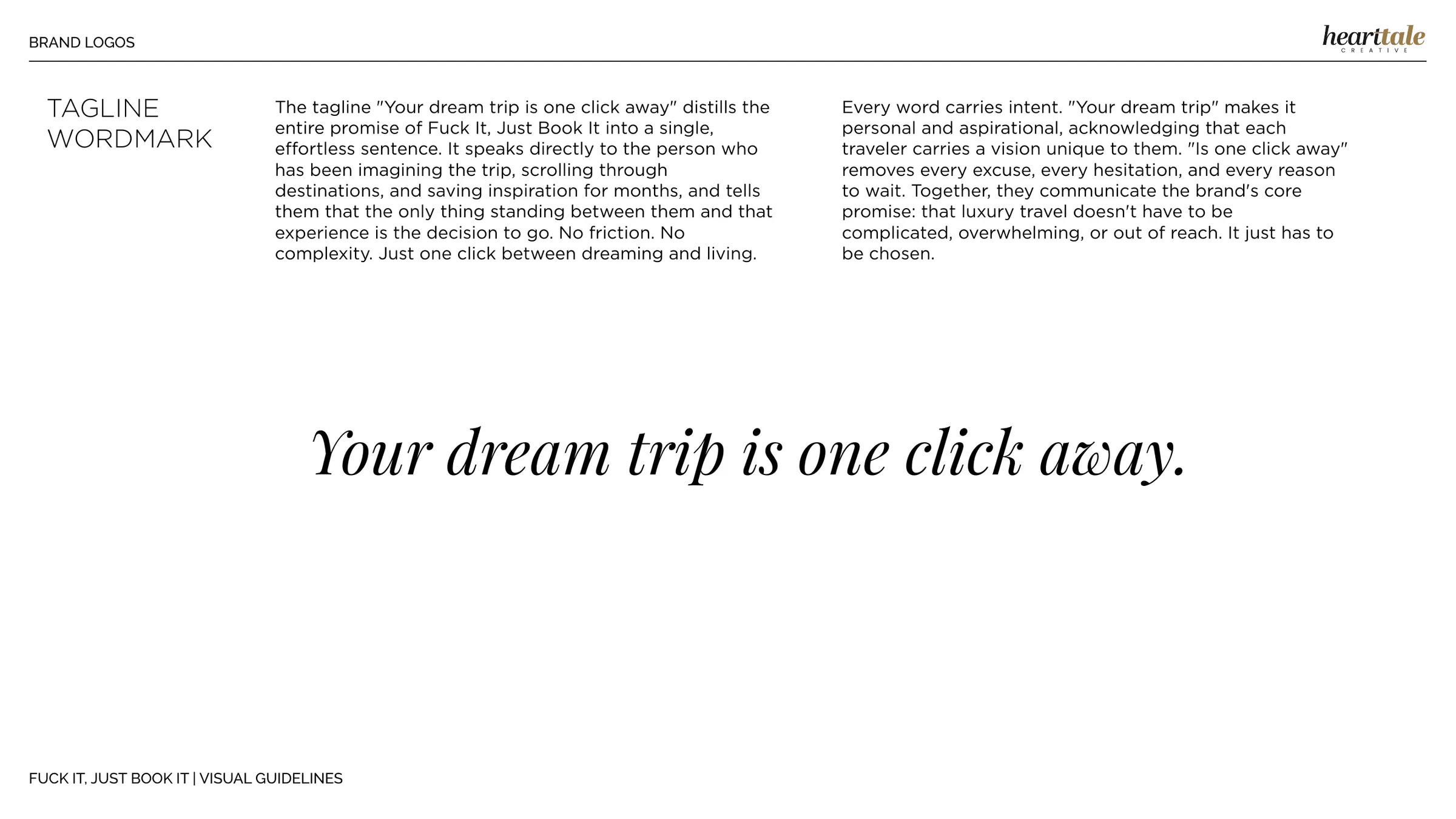 The tagline wordmark: Your dream trip is one click away