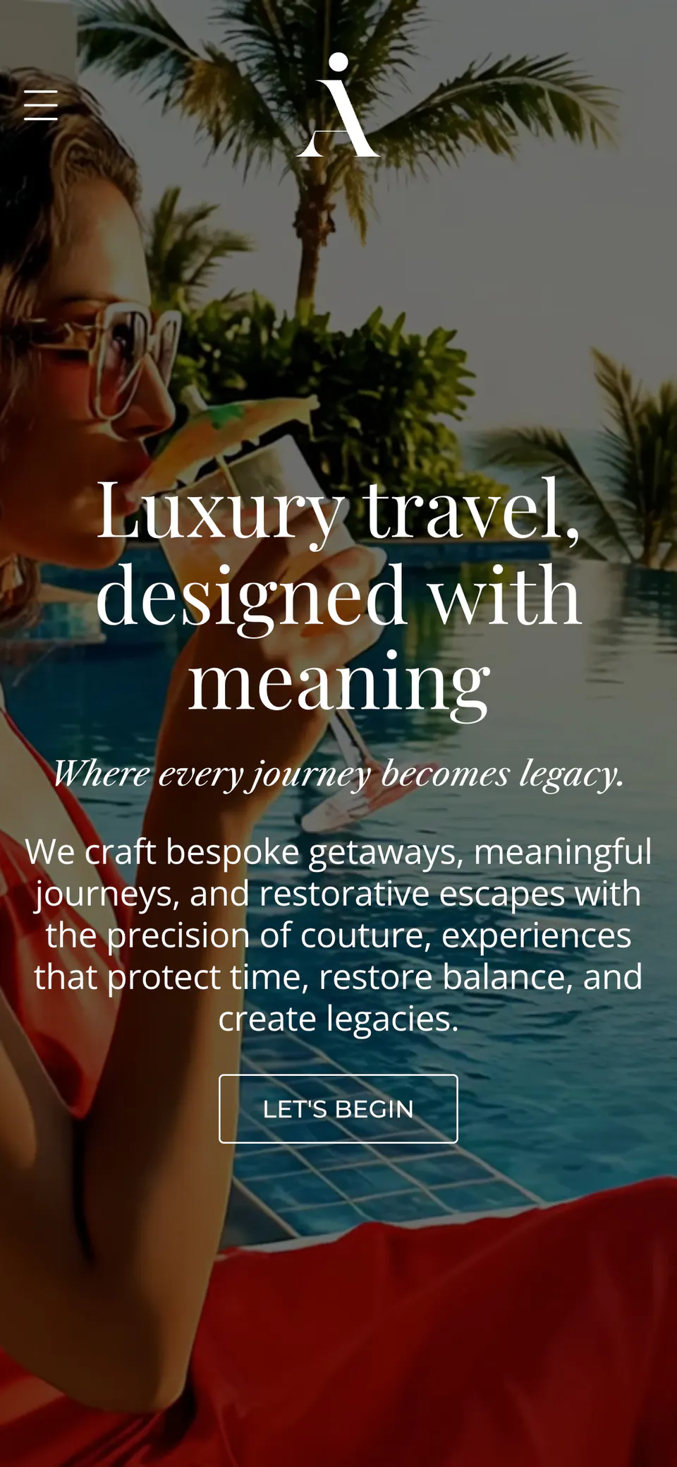 Incognito Atelier, the home page on a phone