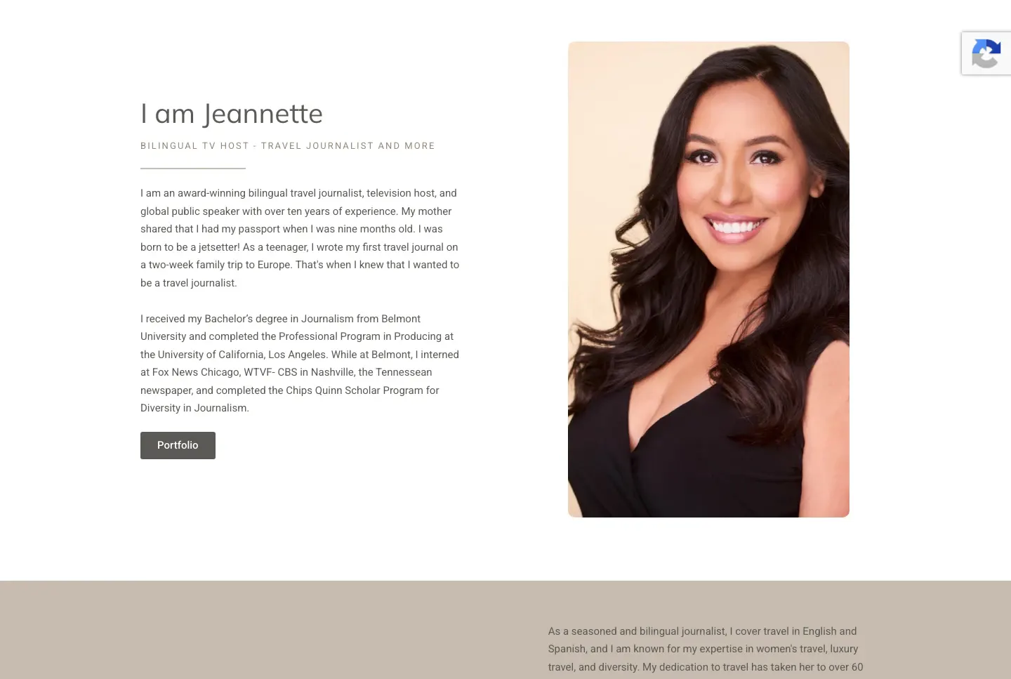 Jetset With Jeannette before we started, the introduction on the home page