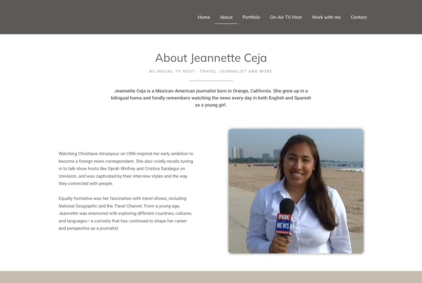 Jetset With Jeannette before we started, the about page