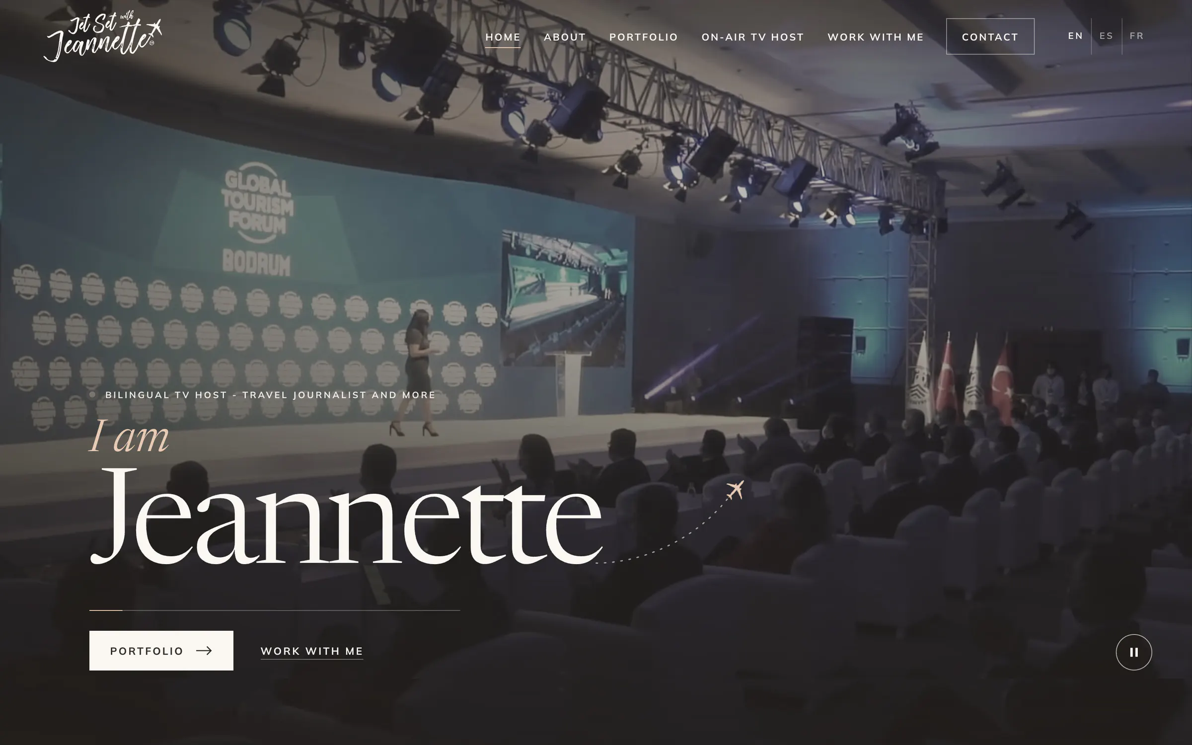 Jetset With Jeannette, the home page