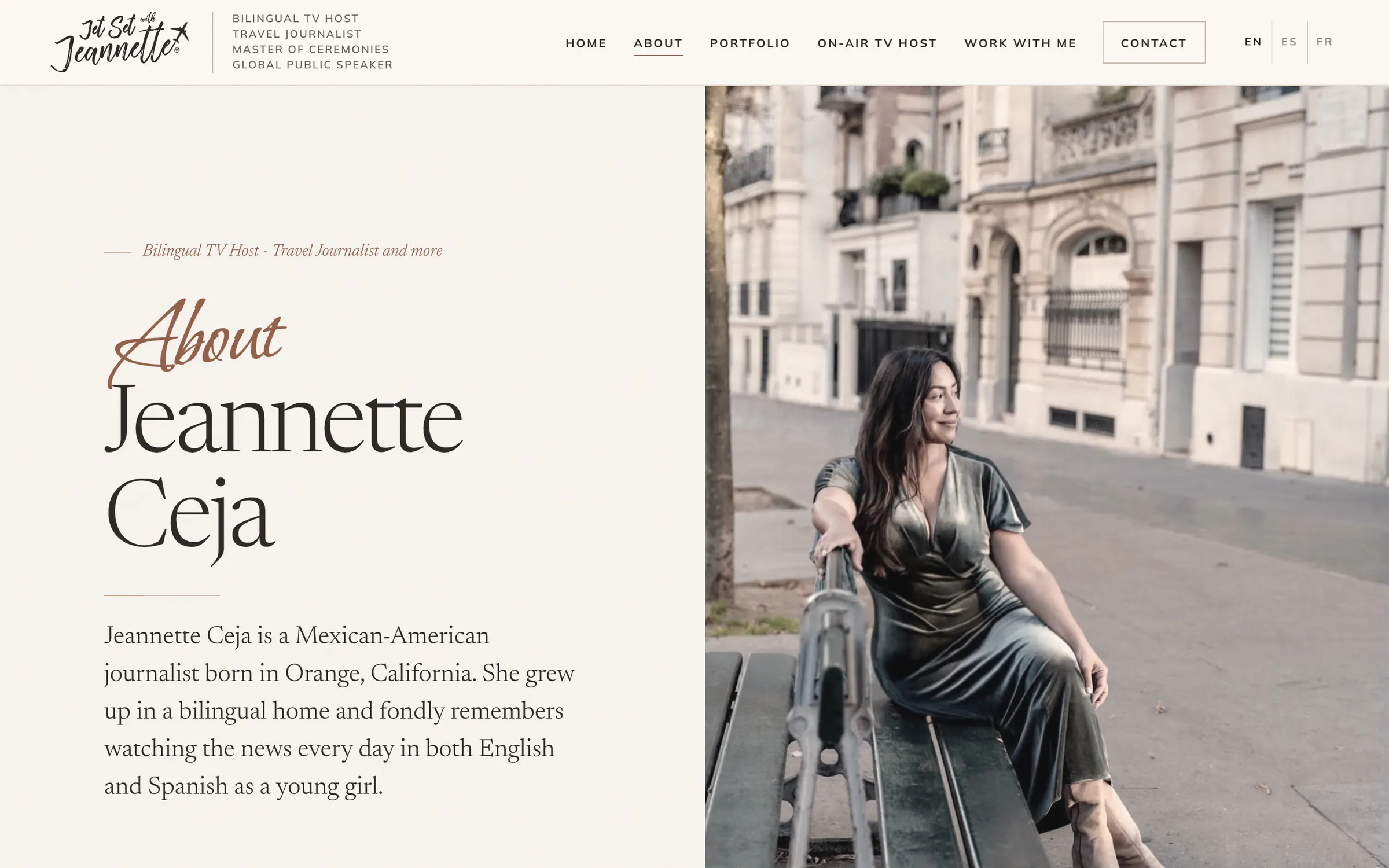 Jetset With Jeannette, the about page