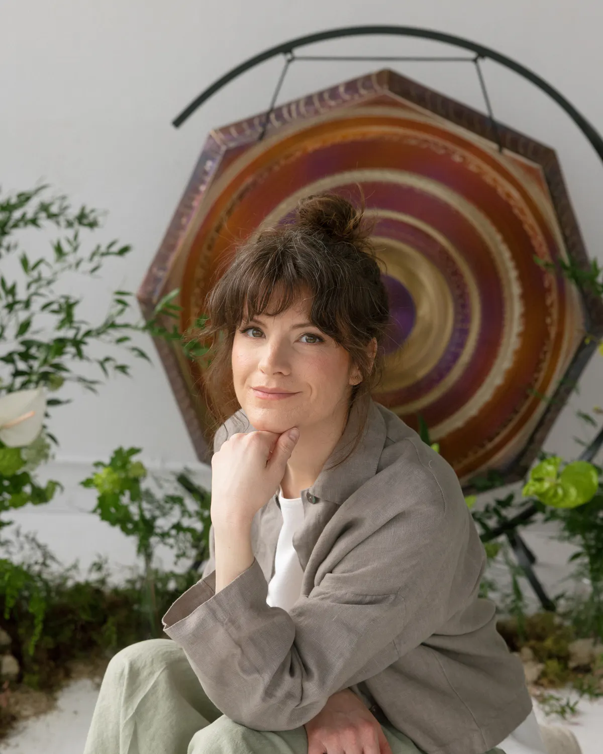 Kaila Hall in her studio, from her own photography