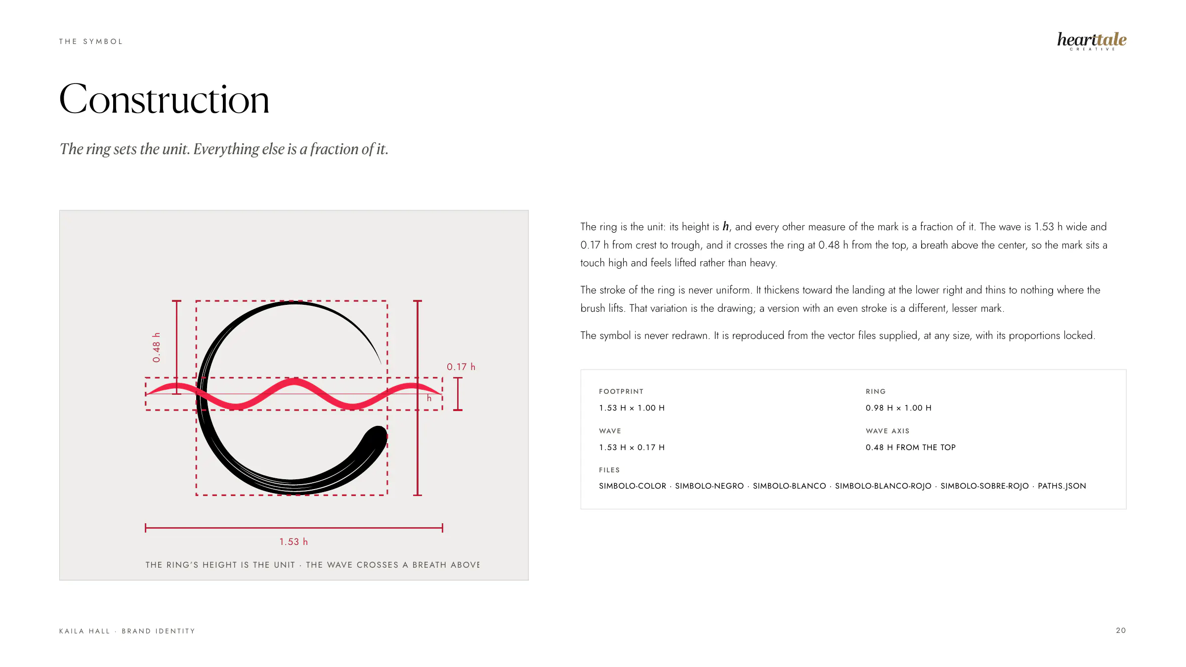 From the brand manual: the construction of the symbol