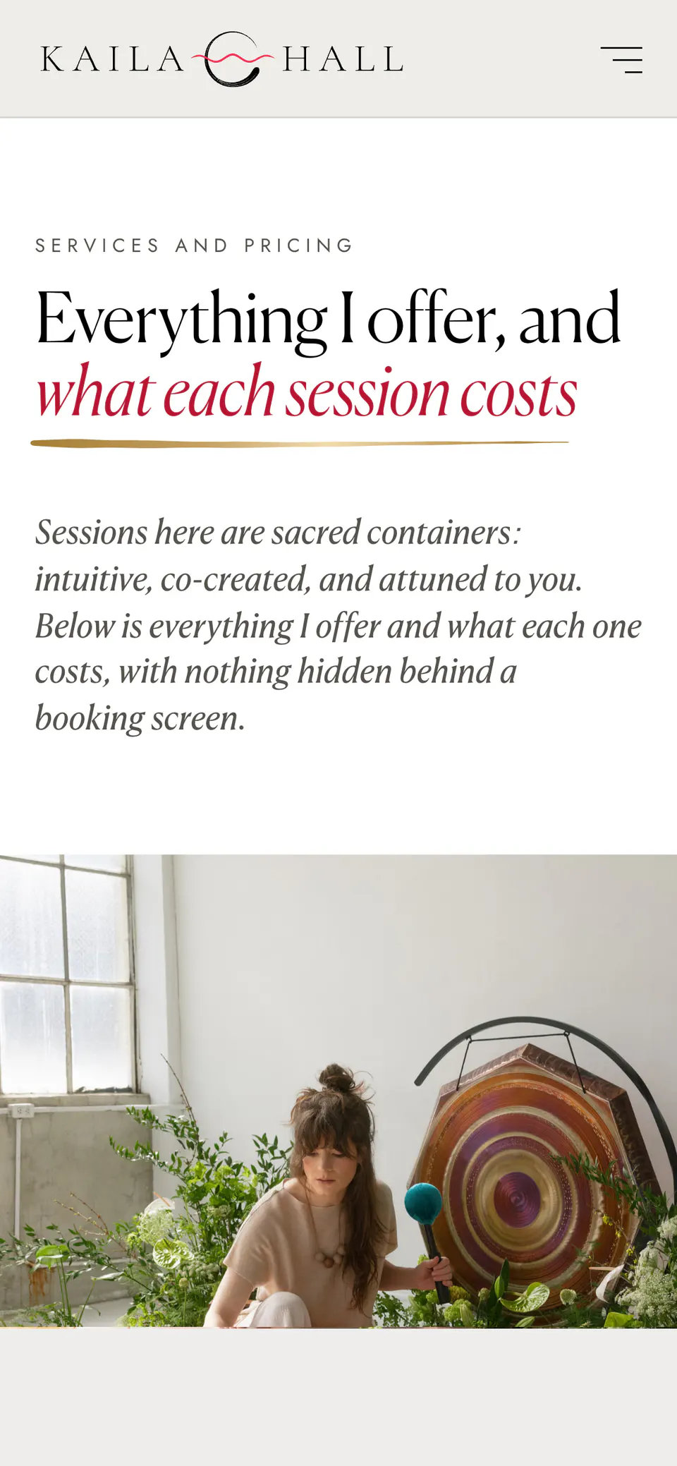 Kaila Hall, the services on a phone