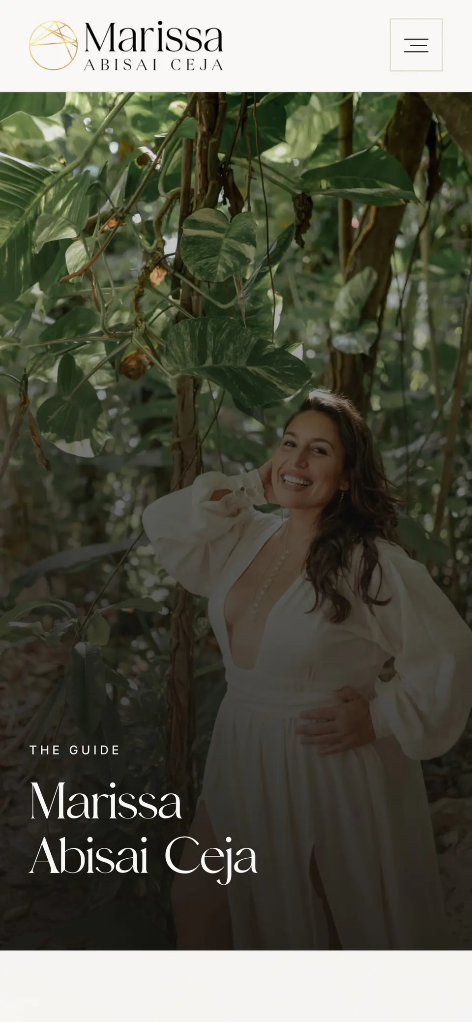 Marissa Abisai Ceja, the about page on a phone