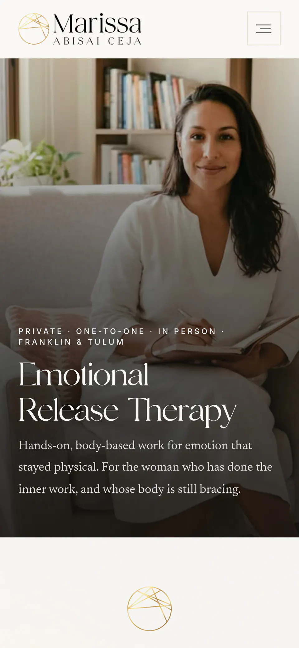 Marissa Abisai Ceja, Emotional Release Therapy on a phone