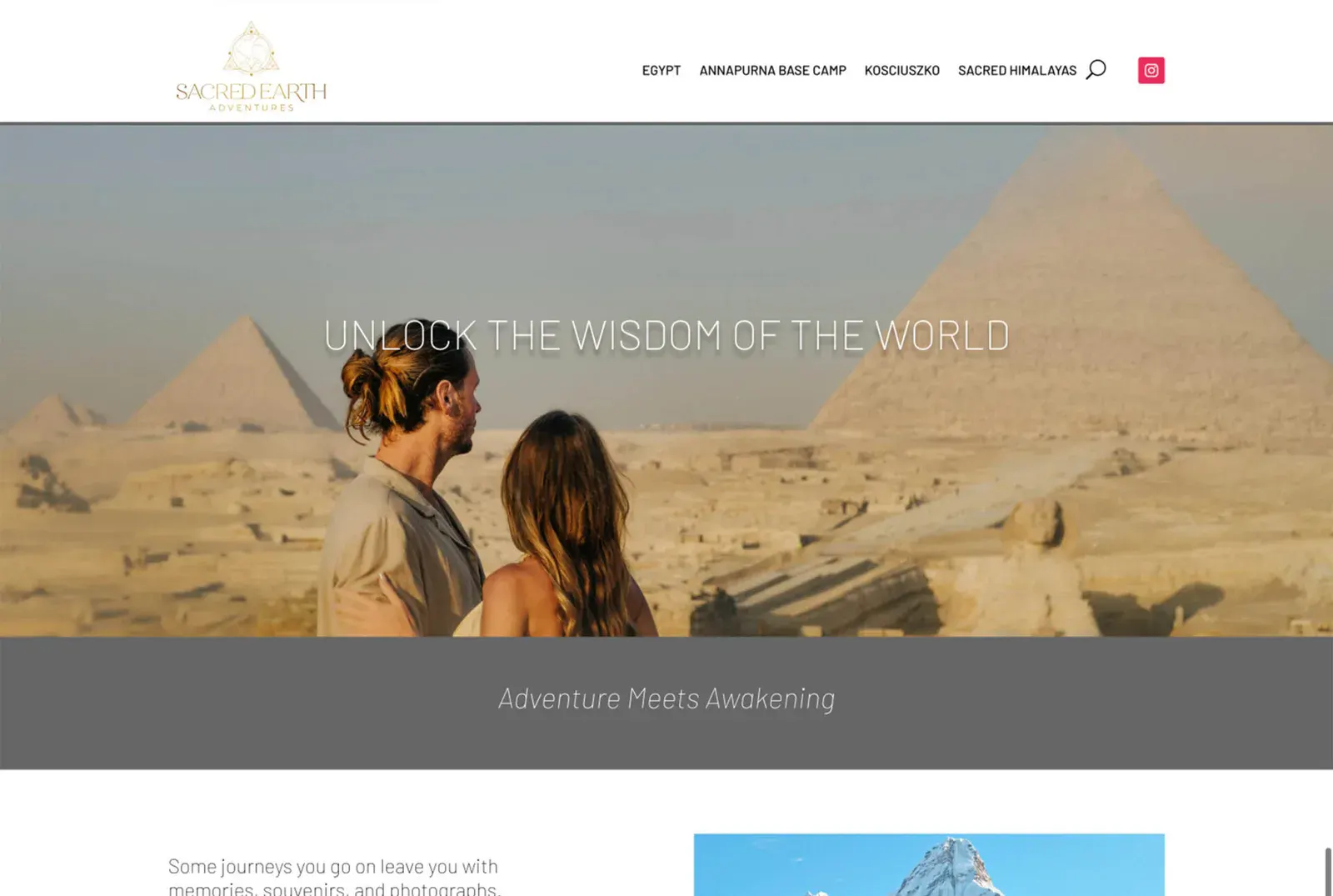 Sacred Earth Adventures, the previous site, view 1