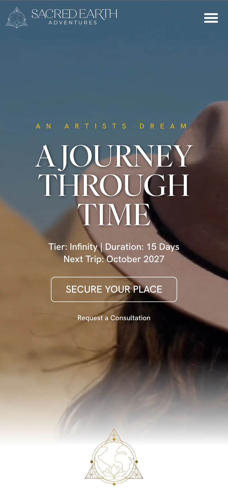 Sacred Earth Adventures, the Egypt pilgrimage on a phone