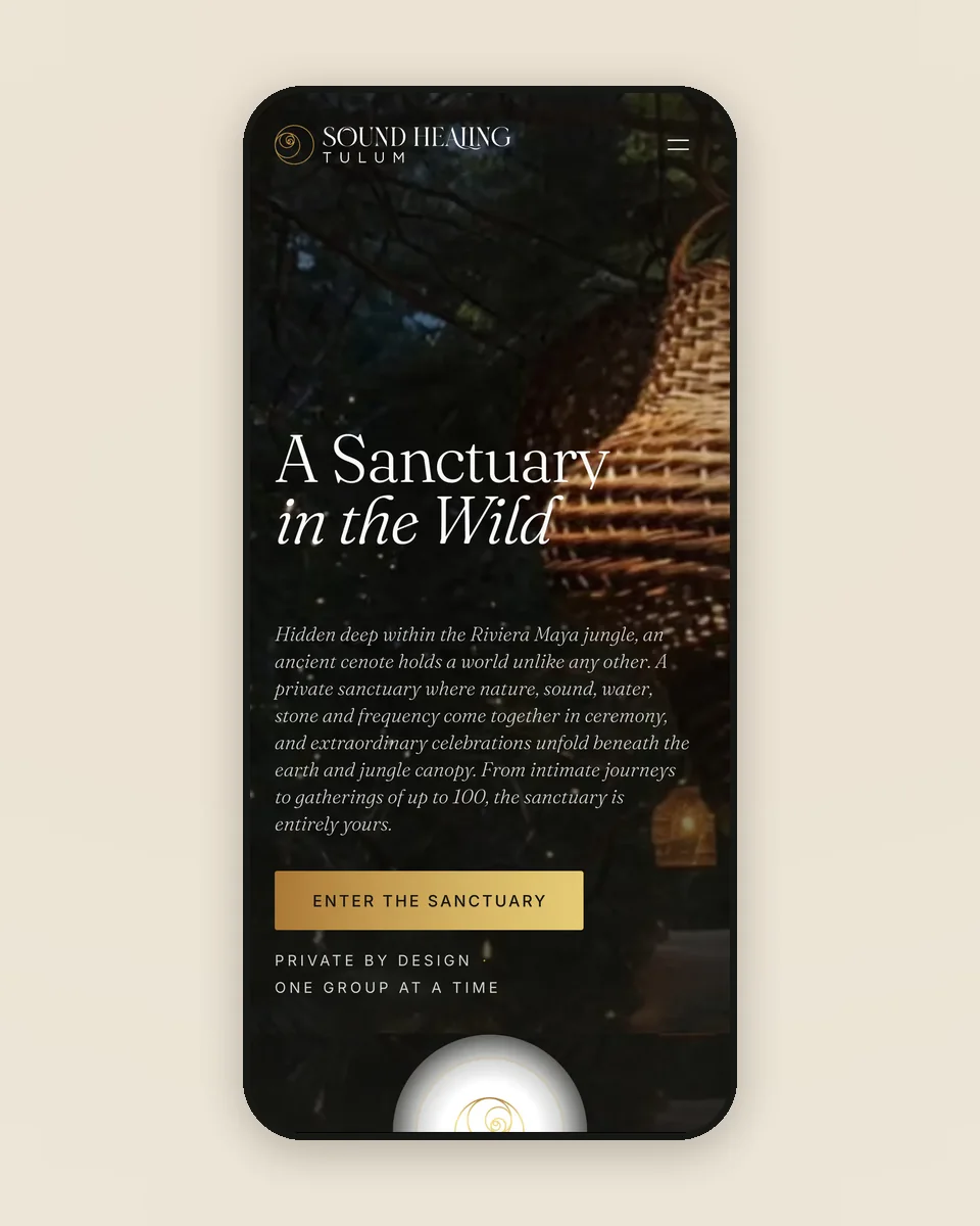 A client website we built, on a phone
